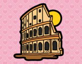Dibujo Coliseo de Roma pintado por superbea