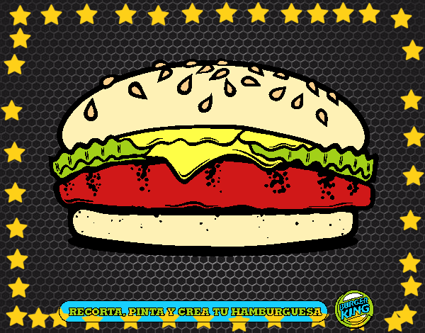 Dibujo Crea tu hamburguesa pintado por yoglek