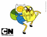 Finn y Jake abrazados