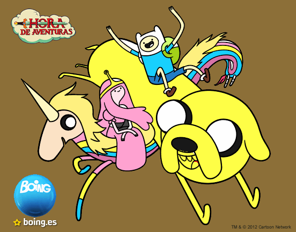 Finn y Jake con la Princesa Chicle