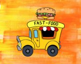 Dibujo Food truck de hamburguesas pintado por superbea