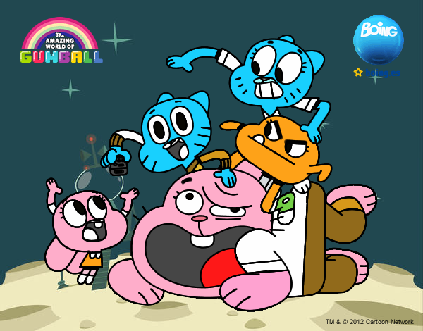 gumball with his family gumball con su familia