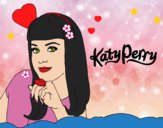 Dibujo Katy Perry pintado por LunaLunita