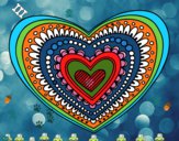 Dibujo Mandala corazón pintado por RocioNayla