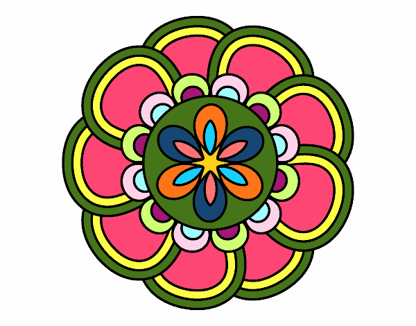 Dibujo Mandala de pétalos pintado por tilditus