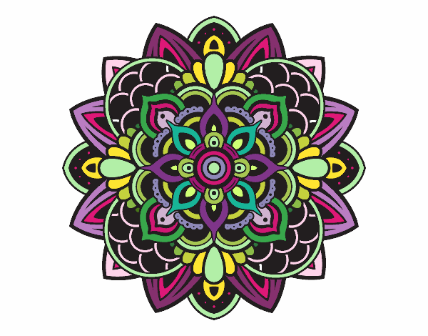 Dibujo Mandala decorativa pintado por tilditus