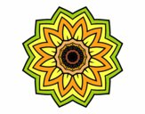 Dibujo Mandala flor de girasol pintado por tilditus