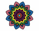 Dibujo Mandala flor natural pintado por tilditus