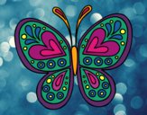 Dibujo Mandala mariposa pintado por vanesa123