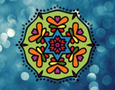 Dibujo Mandala simétrica pintado por tilditus