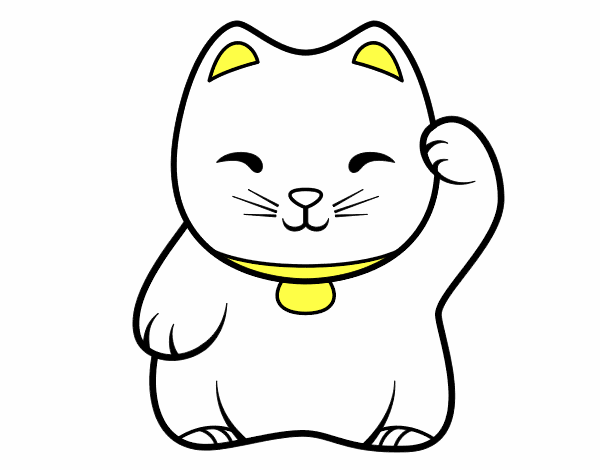 Maneki-neko blanco