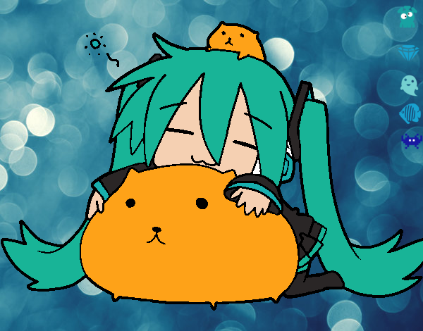 Miku con gatitos