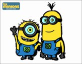 Dibujo Minions - Carl y Kevin pintado por Jonny