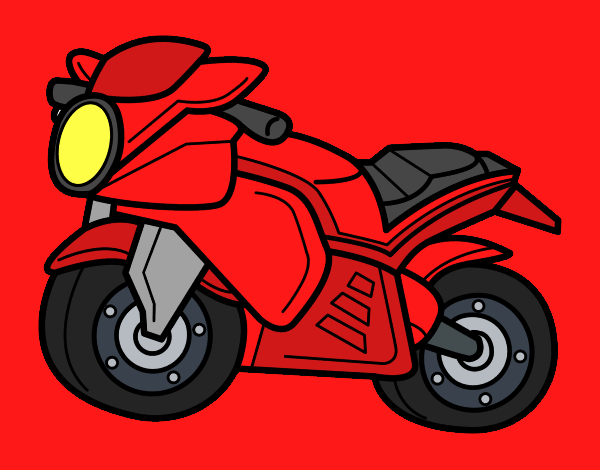 Dibujo Moto deportiva pintado por tilditus