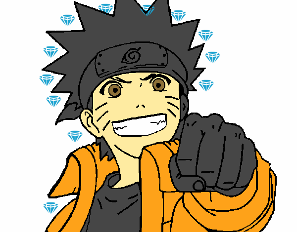 Dibujo Naruto alegre pintado por tilditus