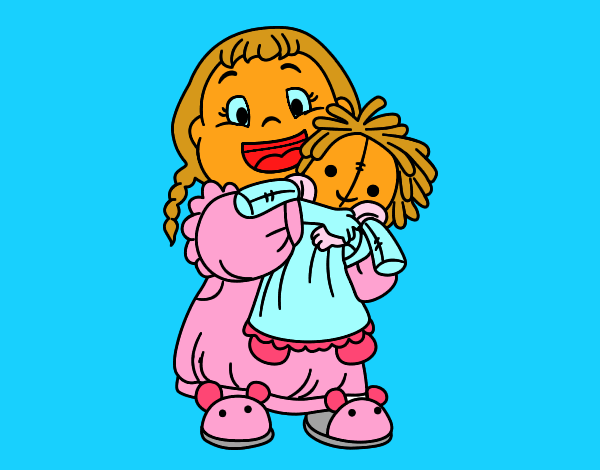 Niña con su muñeca