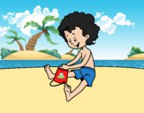 Dibujo Niño jugando en la arena pintado por SinaiV