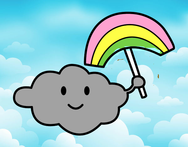 Nube con arcoiris