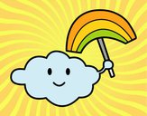Dibujo Nube con arcoiris pintado por BEstrella