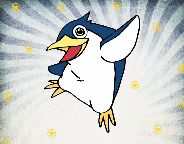Dibujo Pequeño pingüino azul pintado por tilditus