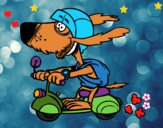 Dibujo Perro motorista pintado por LunaLunita