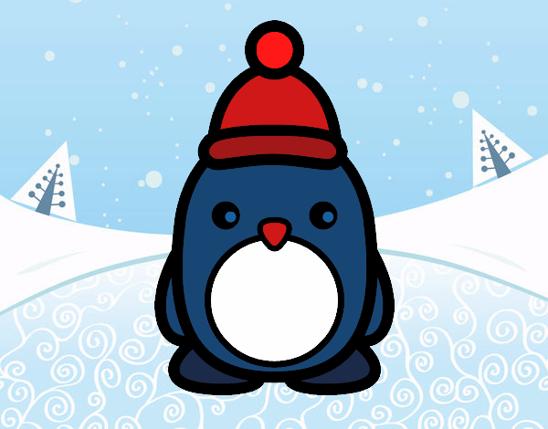 Pingüino navideño
