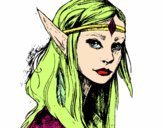 Dibujo Princesa elfo pintado por aelyn2310