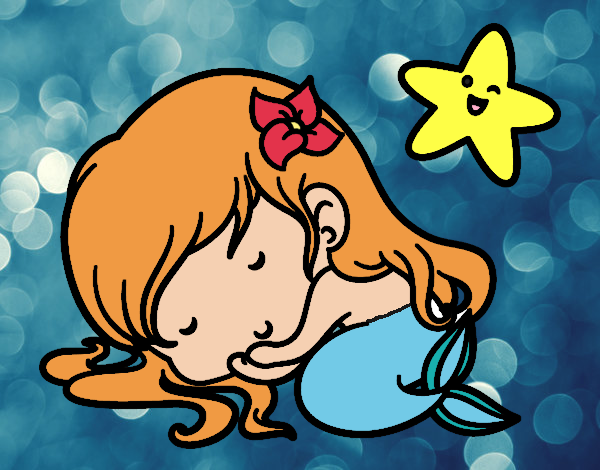 Sirenita chibi durmiendo