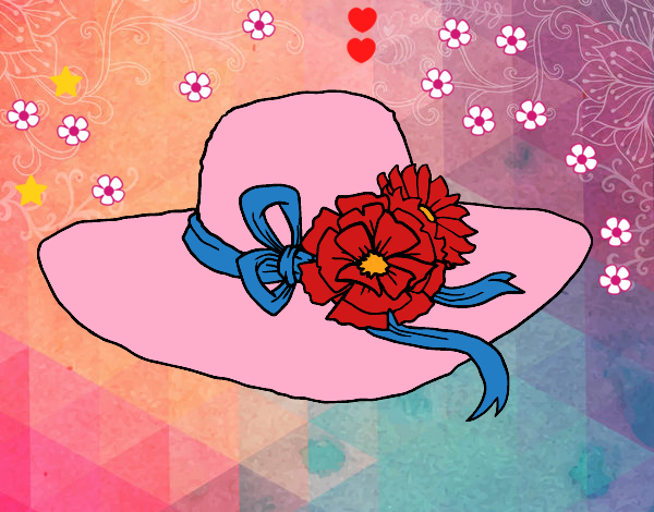 Sombrero con flores