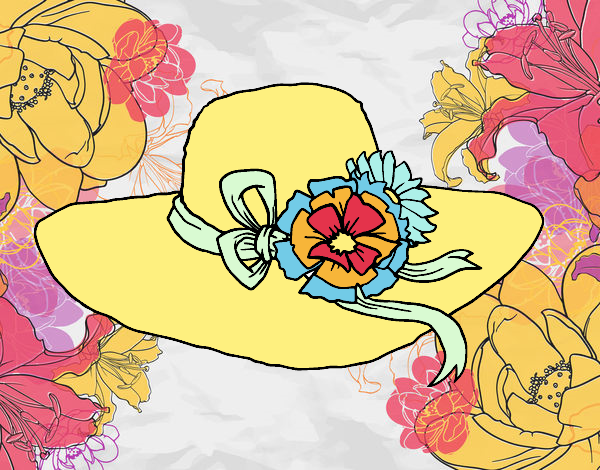 Sombrero con flores