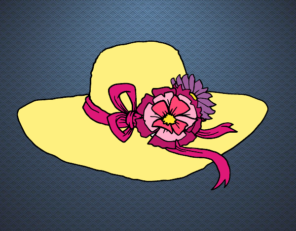 Sombrero con flores