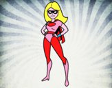Dibujo Superheroina pintado por SuperJuli