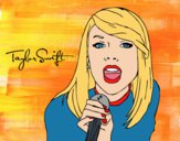 Dibujo Taylor Swift cantando pintado por superrita