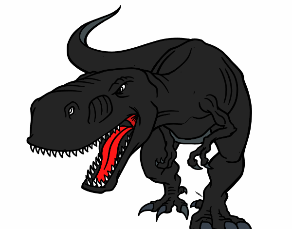 Dibujo Tiranosaurio Rex enfadado pintado por tilditus