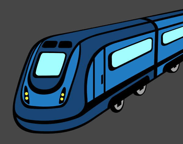 Dibujo Tren de alta velocidad pintado por tilditus