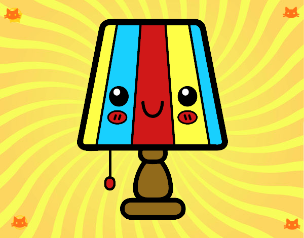 Una lámpara de mesa