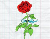 Dibujo Una rosa pintado por aranzazu89
