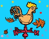 Dibujo Veletas y gallo pintado por LunaLunita