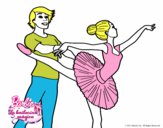 Dibujo Barbie bailando ballet pintado por tilditus