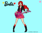 Dibujo Barbie guitarrista pintado por LunaLunita