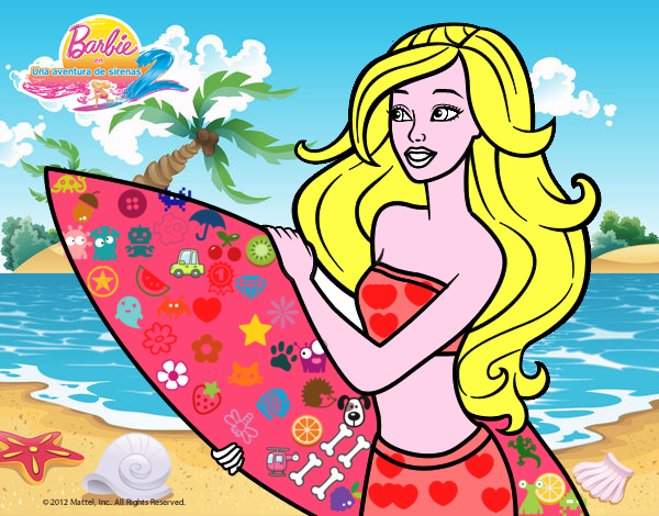 barbie emosionada por  su ultima medalla faltante de surf