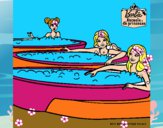 Barbie y sus amigas en el jacuzzi