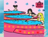 Barbie y sus amigas en el jacuzzi