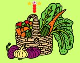 Dibujo Cesta de verduras pintado por LunaLunita