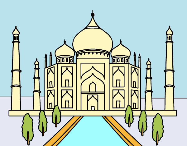 Dibujo El Taj Mahal pintado por haruh