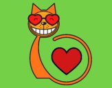 Dibujo Gato amor pintado por queyla