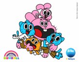 Gumball y amigos contentos