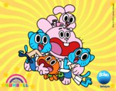 Gumball y amigos contentos