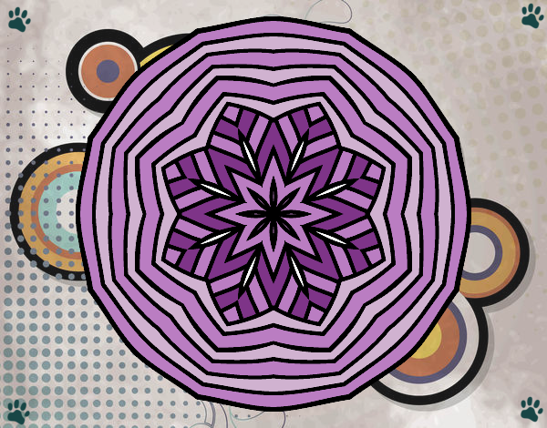 Dibujo Mandala cenital pintado por tilditus