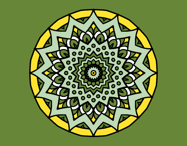 Dibujo Mandala creciente pintado por tilditus